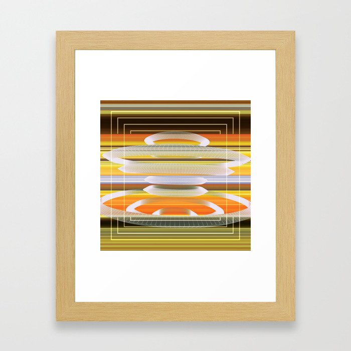 Saucer Shapes Framed Art Print