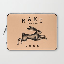 MAKE YOUR OWN LUCK (Coral) Laptop Sleeve