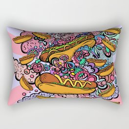 Hot dogs attack Rectangular Pillow