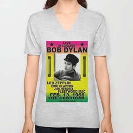 Vintage 1966 Centrum, Worcester, Massachusetts Bob Dylan Concert Billboard Gig Poster V Neck T Shirt