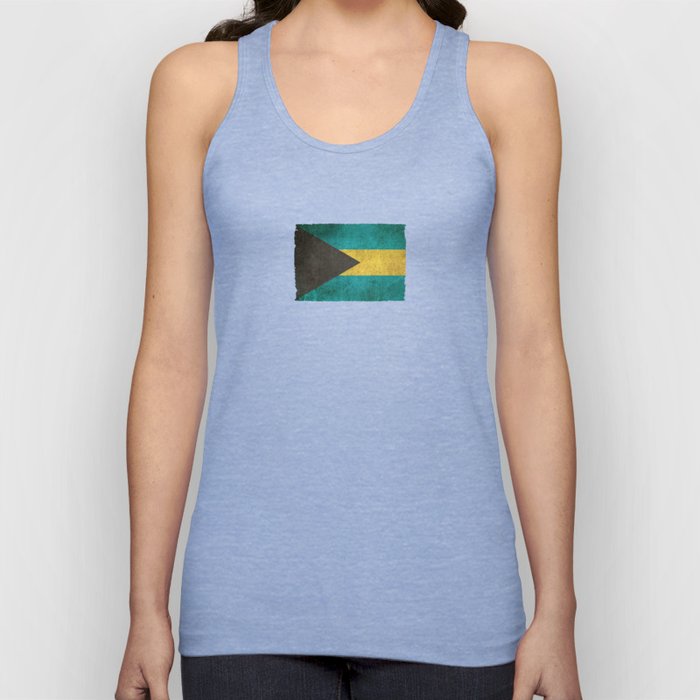 Old and Worn Distressed Vintage Flag of Bahamas Tank Top