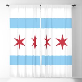 Chicago Flag, Official Flag of the City of Chicago Blackout Curtain