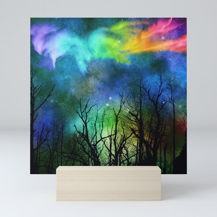 Aurora Sky Background 03 Mini Art Print