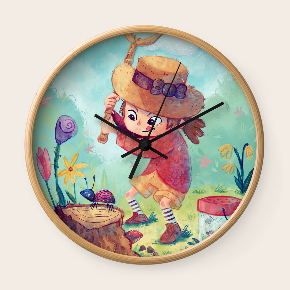Bug Hunt Animal Crossing Fan Art Wall Clock By Simonekrueger
