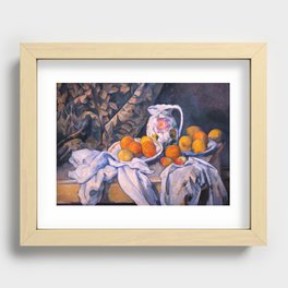 Paul Cezanne - Still Life with a Curtain Recessed Framed Print