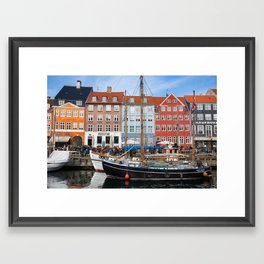 Sunny Nyhavn Framed Art Print