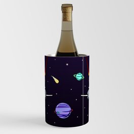 Llamacorn Riding Narwhal In Space Wine Chiller