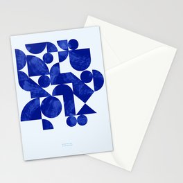 blue hues geometric Stationery Card