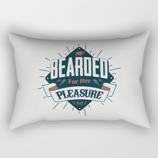 BEARDED FOR HER PLEASURE Rectangular Pillow