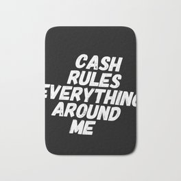 Cash Rules CREAM Bath Mat | Hiphop, Me, Graphicdesign, Rap, Cream, Wu Tang, Brooklyn, Around, Typography, Rules 