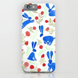 Bunnies in the Poppies iPhone Case