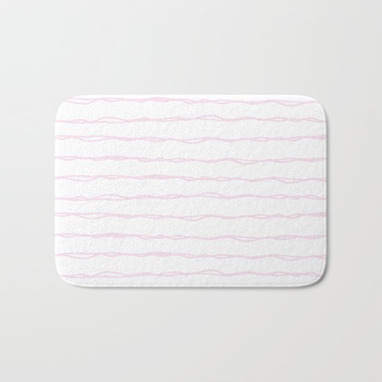Simply Wavy Lines in Desert Rose Pink Bath Mat