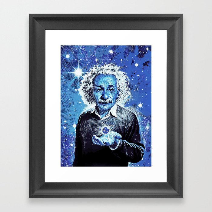 Einstein: Cosmic Domain Framed Art Print