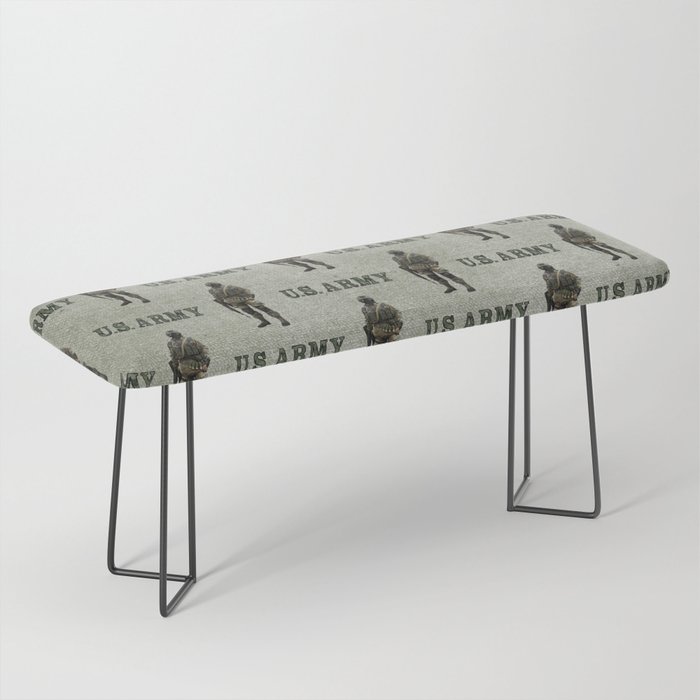 US Army Green Soldier Bench