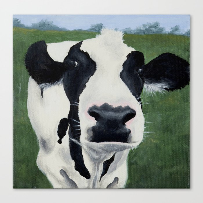 Betsy The Cow Canvas Print By Blackabee Society6