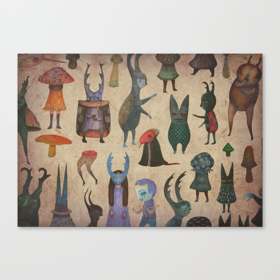 The Cursed Forest characters Canvas Print