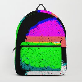 Undetermined Backpack | Green, Curios, Crazy, Substract, Abstract, Graphicdesign, Error, Digitalart, Black, Graphic 