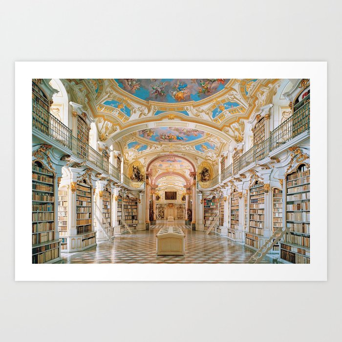 The Magnificent Admont Abbey Library of Admont, Austria Photograph Art Print