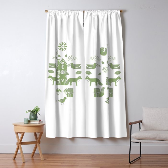 Folk Art Farm 3 Folk Art Birds Hand Drawn Leaves And Flowers