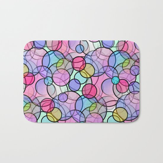 Pastel Circles Bath Mat
