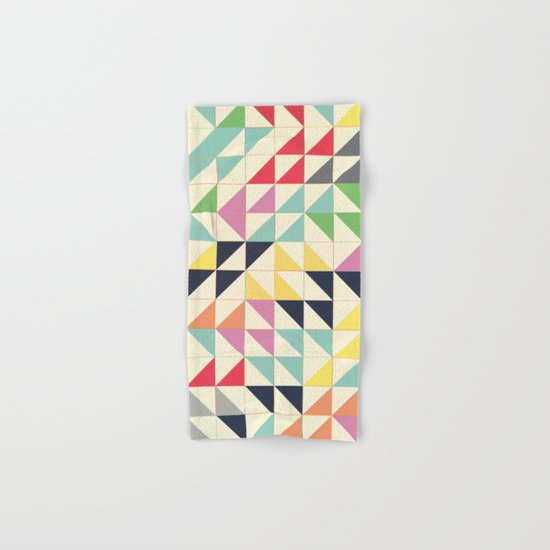 Triangles and Squares III Hand & Bath Towel