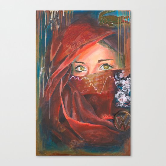 Behind the numbers Canvas Print
