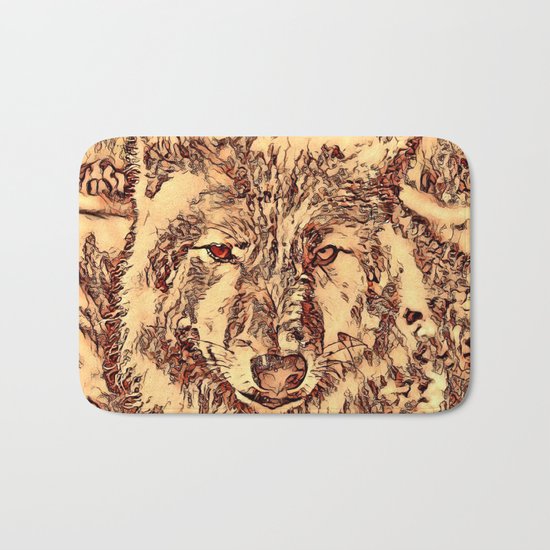 Animal ArtStudio - amazing Wolf Bath Mat