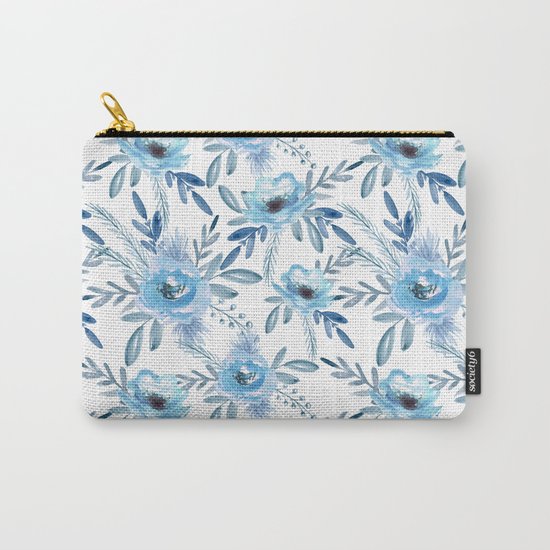 Blue roses. Watercolor Carry-All Pouch