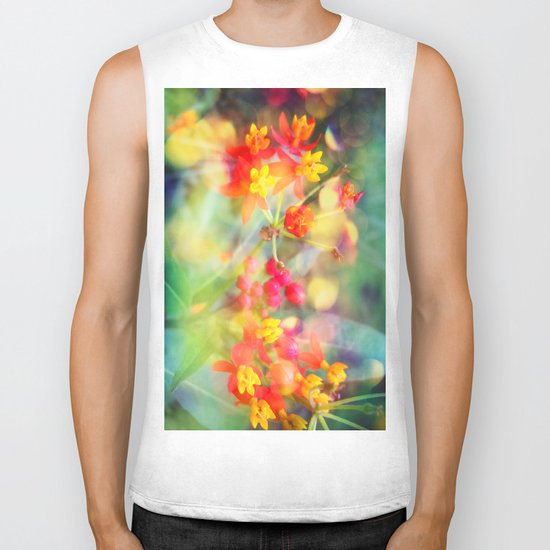 Autumn Flowers Biker Tank