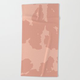 Cow Spots in Nostalgic Retro Nude Pink Beach Towel