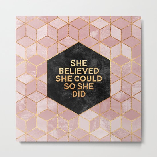 She believed she could so she did Metal Print