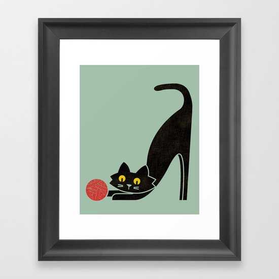 Fitz - the curious cat Framed Art Print
