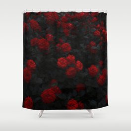 Diamond Rose Print Shower Curtain