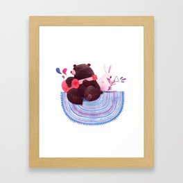 Bear & Bunny Framed Art Print