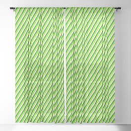 [ Thumbnail: Green, Bisque & Forest Green Colored Lined Pattern Sheer Curtain ]