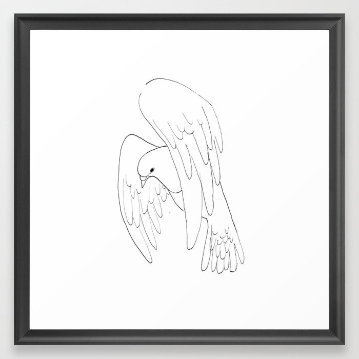 White Dove Framed Art Print