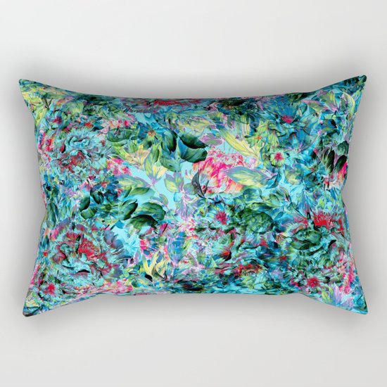 Abstract Floral Chaos Rectangular Pillow