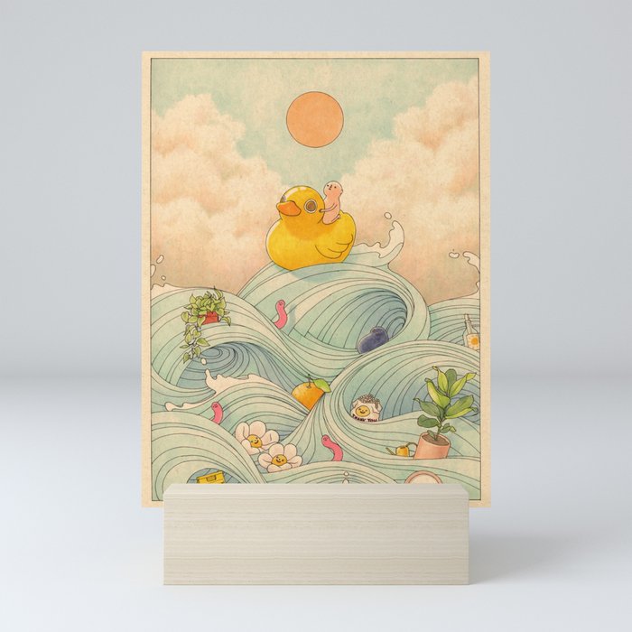 Duck at Sea Mini Art Print