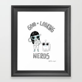 Good looking nerds Framed Art Print