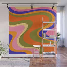 Retro Dream Colourful Abstract Swirl Pattern  Wall Mural