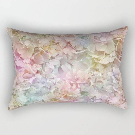 Pastel Hydrangeas Rectangular Pillow