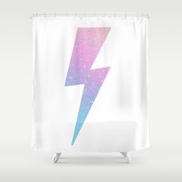 color splash lightning bolt Shower Curtain
