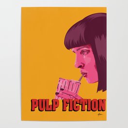 Uma Therman in Pulp Fiction Poster
