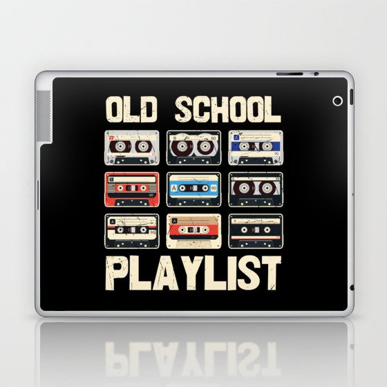Old School Playlist Cassette Tapes Retro Laptop & iPad Skin