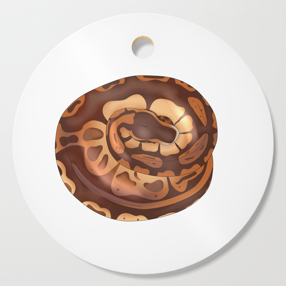 Sunset Ball Python Cutting Board by thelizlords