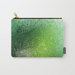 Blends of Emerald Green Paint Splatter Carry-All Pouch
