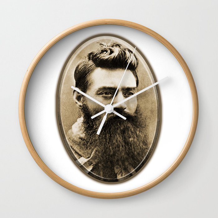 Edward Ned Kelly. Australian Criminal.. Wall Clock