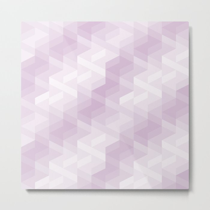 Tiles background in different shades of purple made with triangles mosaic Metal Print