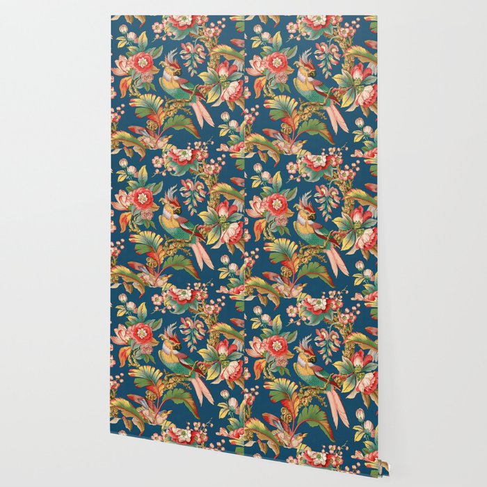 Antique French Chinoiserie In Blue Wallpaper By Thechinoiseriepavillion Society6