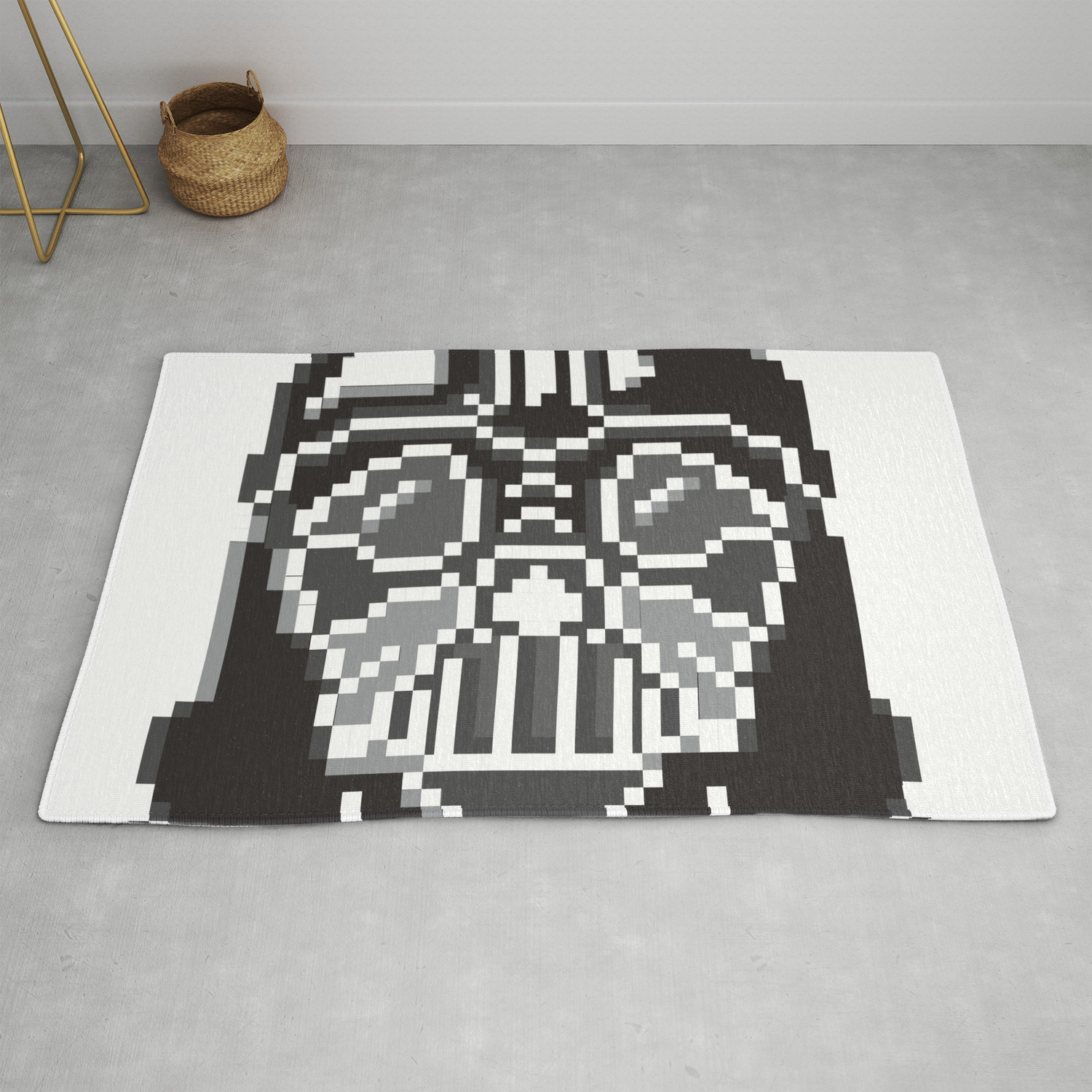 Darth Vader Pixel Art Rug By Bigdavee